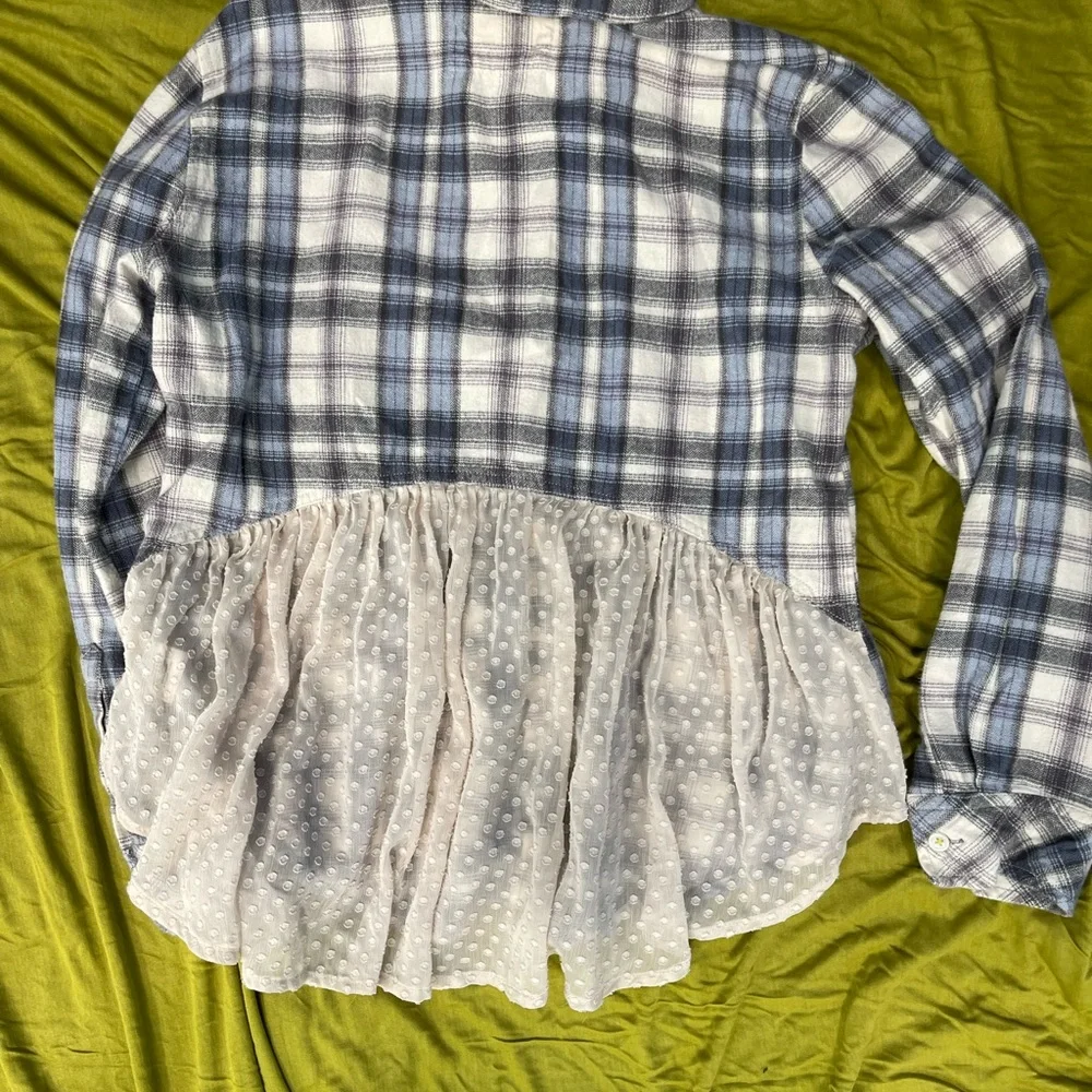 Holding Horses Anthropologie‎ Willow Ridge Flannel Shirt size s B8